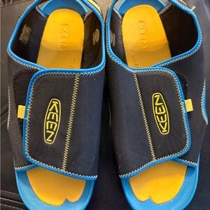 KEEN Kids Blue and Yellow Sandals